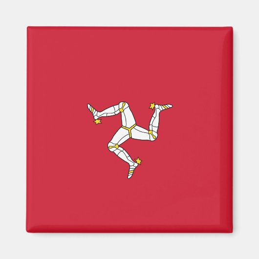 Flagge der Insel Man Magnet (Vorne)