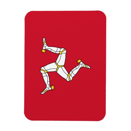 Flagge der Insel Man Magnet (Vertikal)
