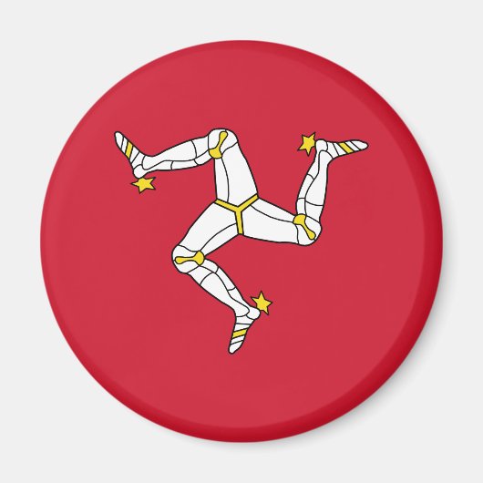 Flagge der Insel Man Magnet (Vorne)