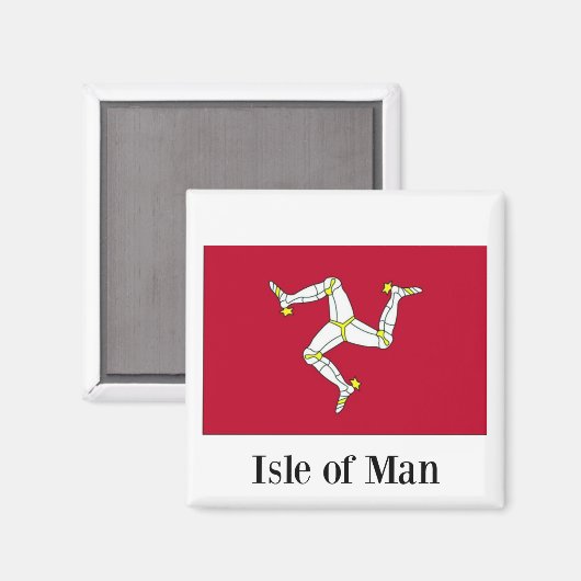Flagge der Insel Man Magnet (Vorderseite/Rückseite)