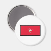 Flagge der Insel Man Magnet (Vorderseite/Rückseite)