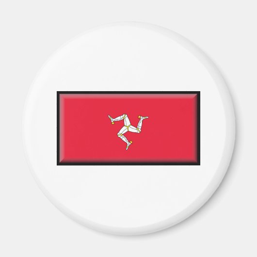 Flagge der Insel Man Magnet (Vorne)