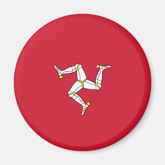 Flagge der Insel Man Magnet (Vorne)