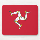 Flagge der Insel Man Mousepad (Vorne)