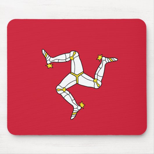 Flagge der Insel Man Mousepad (Vorne)