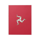 Flagge der Insel Man Notizblock (Rotiert)