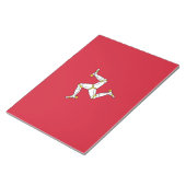 Flagge der Insel Man Notizblock (angewinkelt)