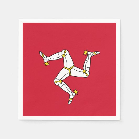 Flagge der Insel Man Papier Napkins Serviette (Vorderseite)