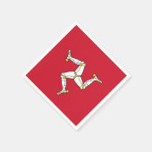 Flagge der Insel Man Papier Napkins Serviette (Ecke)