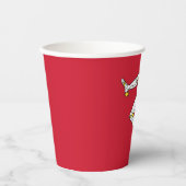 Flagge der Insel Man Pappbecher (Vorderseite)