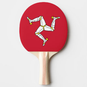 Flagge der Insel Man Ping Pong Paddle Tischtennis Schläger