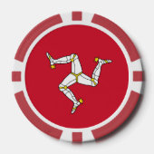 Flagge der Insel Man Pokerchips (Vorderseite)
