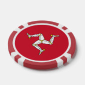 Flagge der Insel Man Pokerchips (Einzeln)