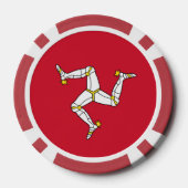 Flagge der Insel Man Pokerchips (Rückseite)