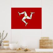 Flagge der Insel Man Poster (Küche)