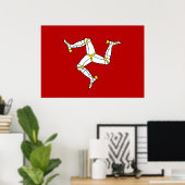 Flagge der Insel Man Poster (Heimbüro)