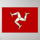Flagge der Insel Man Poster (Vorne)