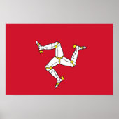 Flagge der Insel Man Poster (Vorne)