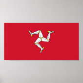 Flagge der Insel Man Poster (Vorne)