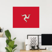 Flagge der Insel Man Poster (Heimbüro)