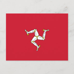 Flagge der Insel Man Postkarte