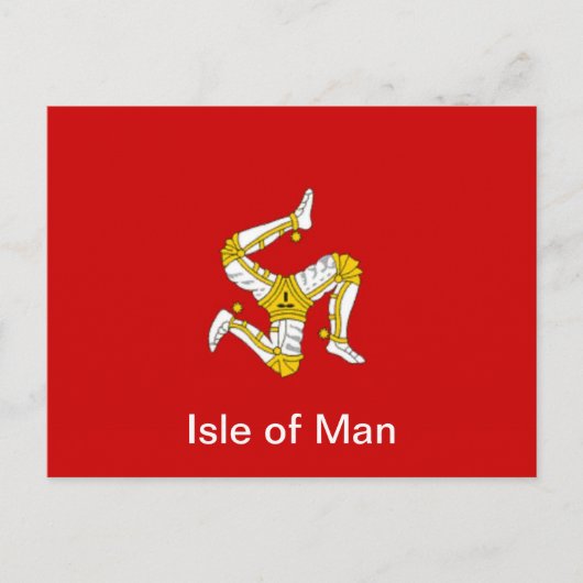 Flagge der Insel Man Postkarte (Vorderseite)