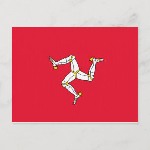 Flagge der Insel Man Postkarte