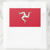 Flagge der Insel Man Rechteckiger Aufkleber (Tasche)