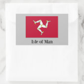 Flagge der Insel Man Rechteckiger Aufkleber (Tasche)