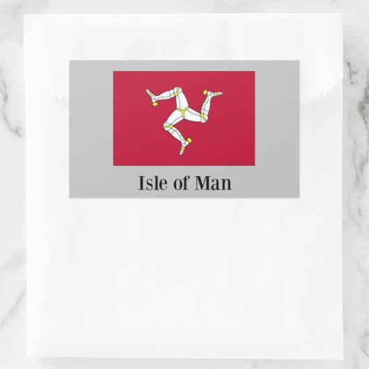 Flagge der Insel Man Rechteckiger Aufkleber (Tasche)