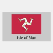 Flagge der Insel Man Rechteckiger Aufkleber (Vorderseite)