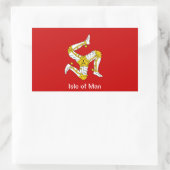 Flagge der Insel Man Rechteckiger Aufkleber (Tasche)