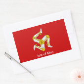 Flagge der Insel Man Rechteckiger Aufkleber (Umschlag)