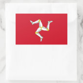 Flagge der Insel Man Rechteckiger Aufkleber (Tasche)