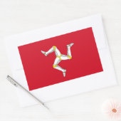 Flagge der Insel Man Rechteckiger Aufkleber (Umschlag)