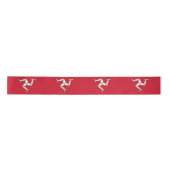 Flagge der Insel Man Satinband (Vorderseite)