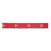 Flagge der Insel Man Satinband (Vorderseite)