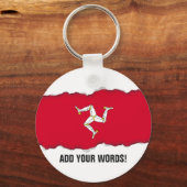 Flagge der Insel Man Schlüsselanhänger (Vorderseite)