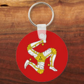 Flagge der Insel Man Schlüsselanhänger (Vorderseite)