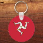 Flagge der Insel Man Schlüsselanhänger (Rückseite)