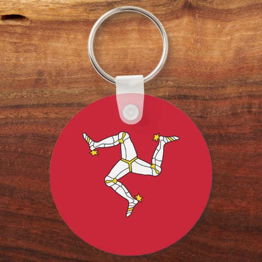 Flagge der Insel Man Schlüsselanhänger (Vorderseite)