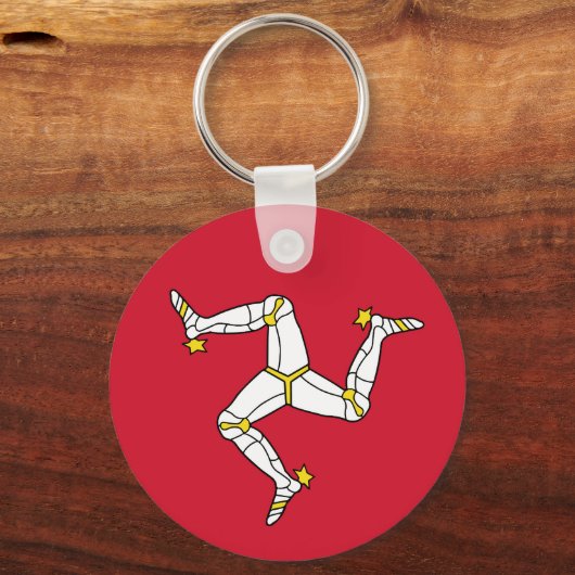 Flagge der Insel Man Schlüsselanhänger (Vorderseite)