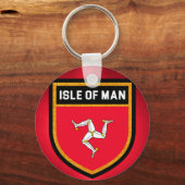 Flagge der Insel Man Schlüsselanhänger (Vorderseite)