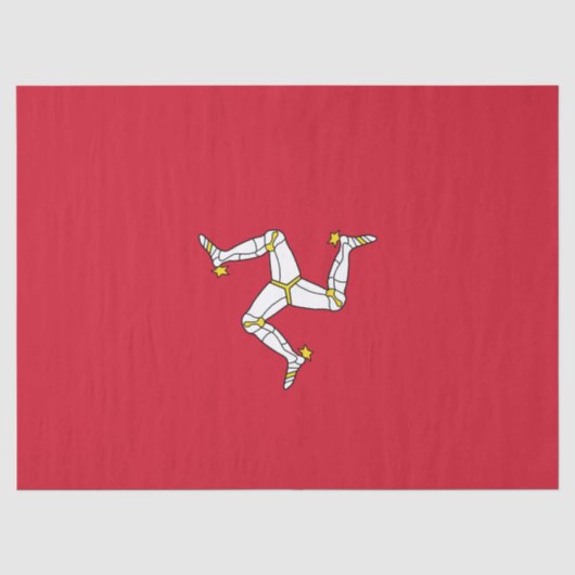 Flagge der Insel Man Seidenpapier (Vorderseite)