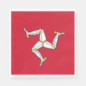 Flagge der Insel Man Serviette (Vorderseite)