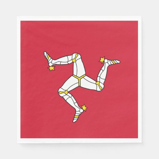 Flagge der Insel Man Serviette (Vorderseite)