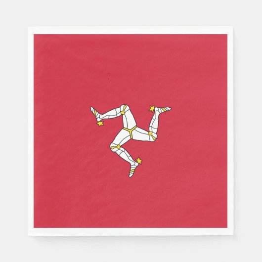 Flagge der Insel Man Serviette (Vorderseite)