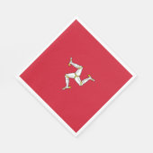 Flagge der Insel Man Serviette (Ecke)