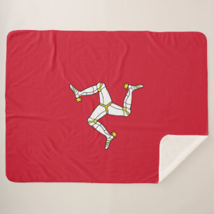 Flagge der Insel Man Sherpadecke
