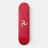 Flagge der Insel Man Skateboard (Vorderseite)